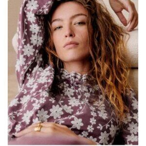 Floral Embroidered Blouse - Purple